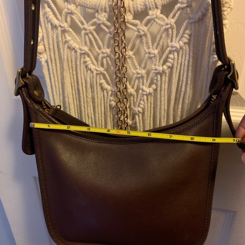 Coach Dark Brown Leather Crossbody Shoulder Bag - Picture 16 of 16